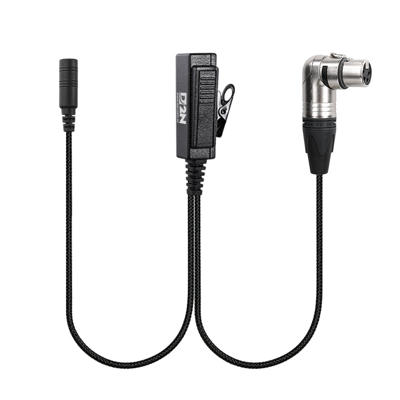 D2N Intercom Covert Kit with 90 Degree Neutrik XLR4 Female & 3.5mm TRS Female
