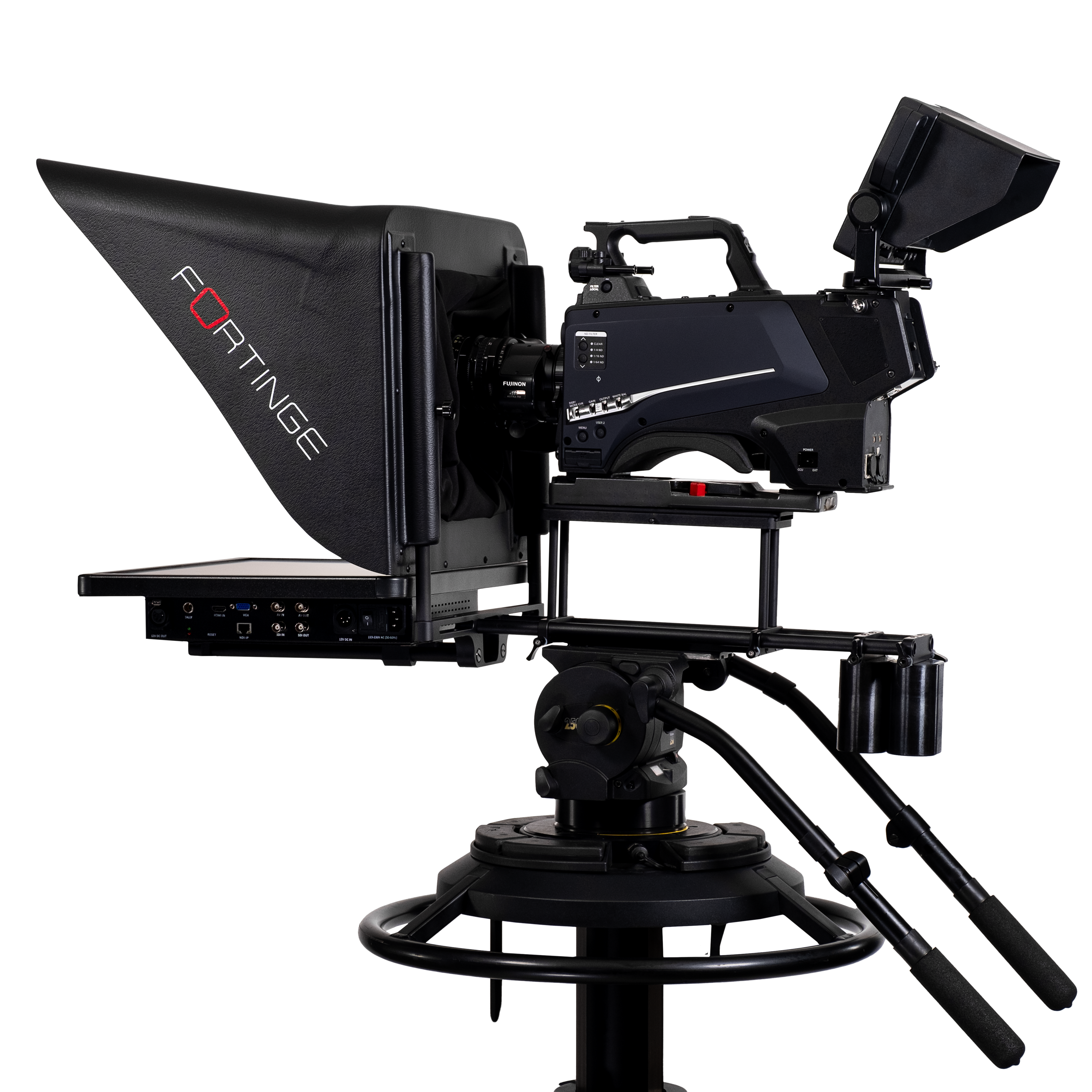 19" HIGH BRIGHTNESS STUDIO TELEPROMPTER with IP Input