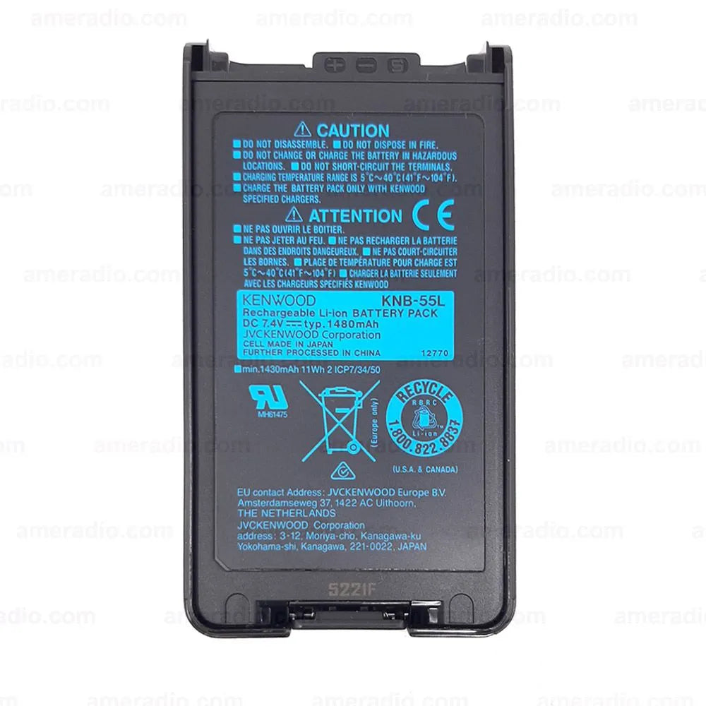 Kenwood KNB-55L Li-ion Battery Pack for Two-Way Radios