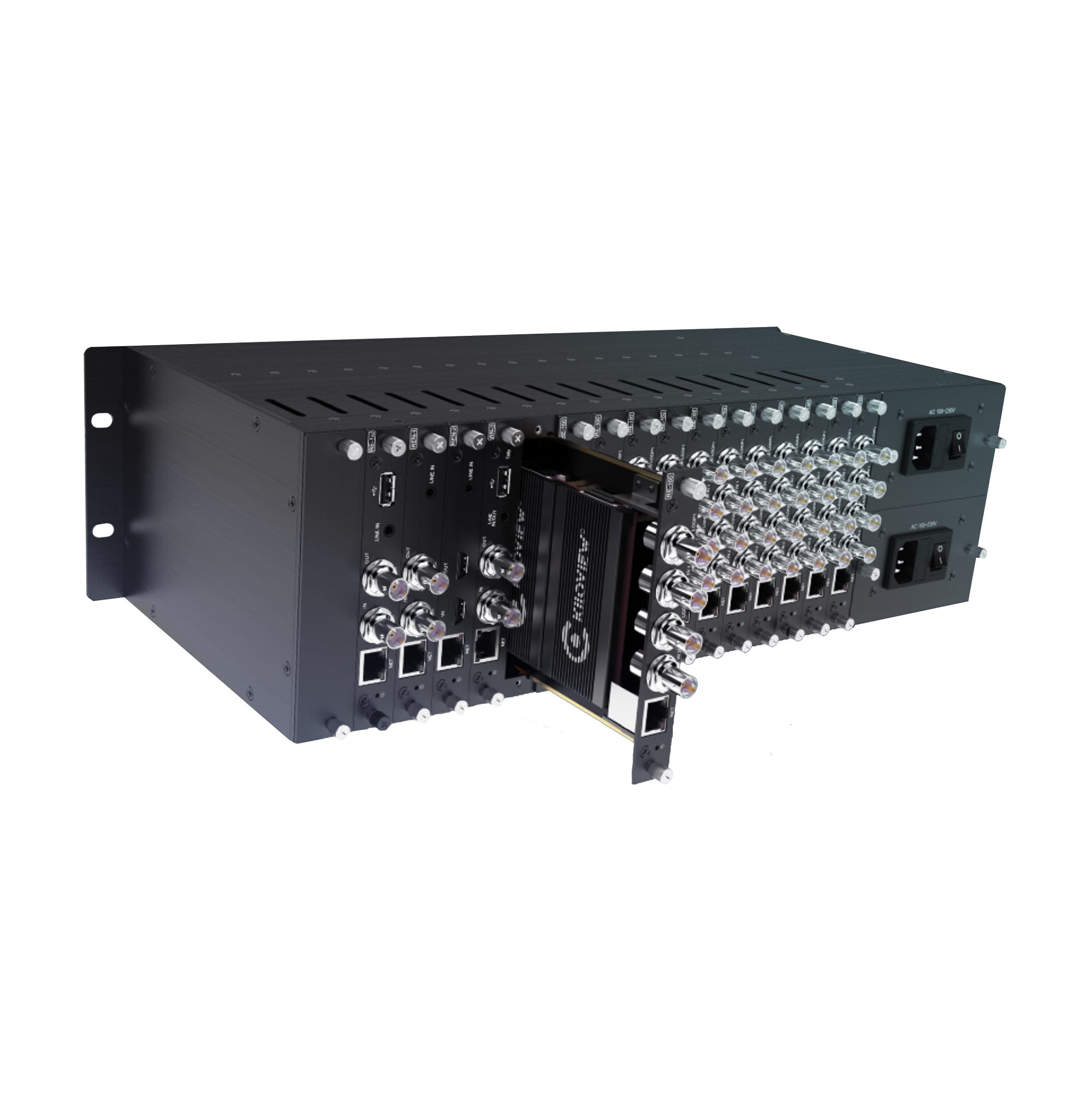 Kiloview 3RU-32CH 16 Slot Dual 110W PSU Capable Rackmount Chassis