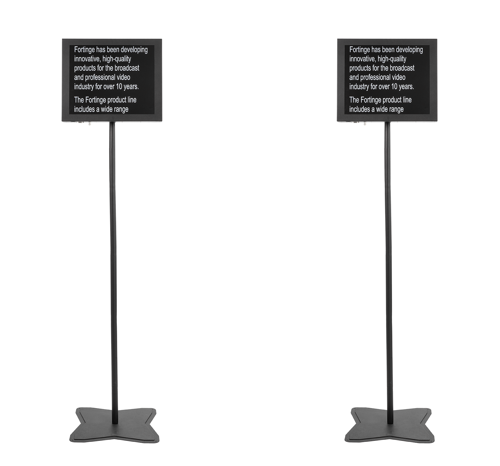 15" HIGH BRIGHTNESS DUAL MEETING STAGE TELEPROMPTER