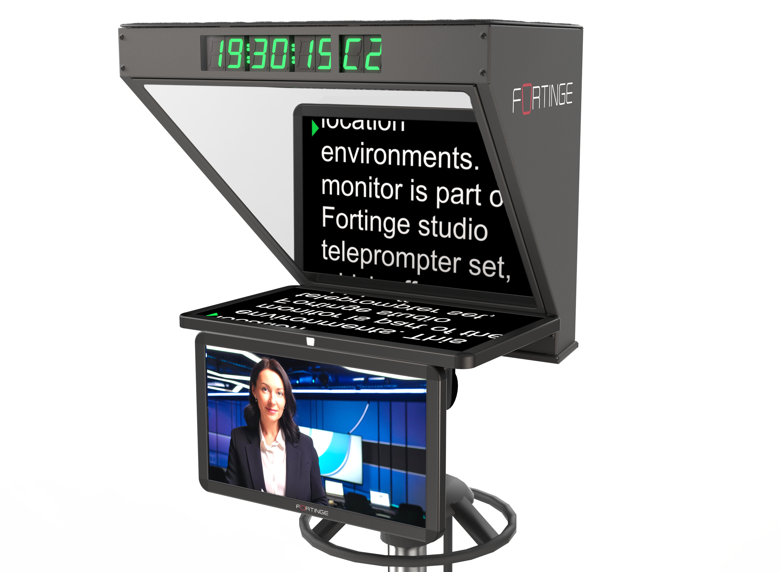 21" STUDIO TELEPROMPTER  for PTZ CAMERAS