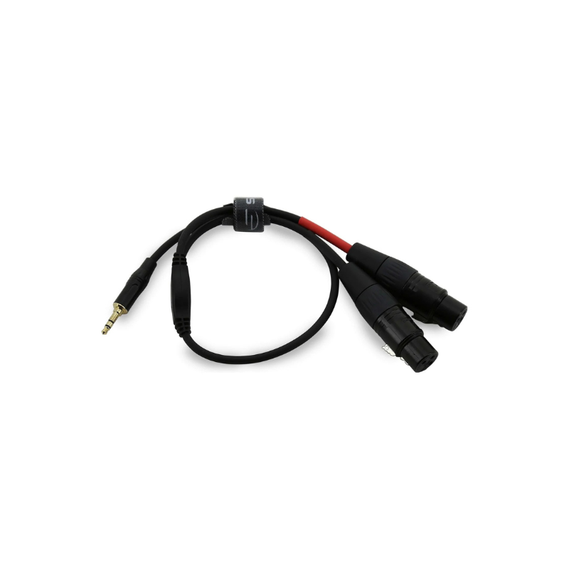 Dual XLR(f) to 3.5mm TRS - Stereo XLR Signal Combiner - 30cm